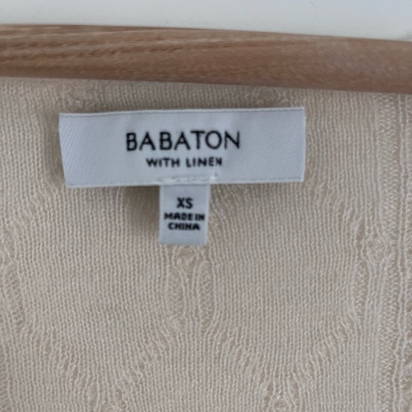 Babaton Linen V-Neck Sweater - Picture 4 of 6